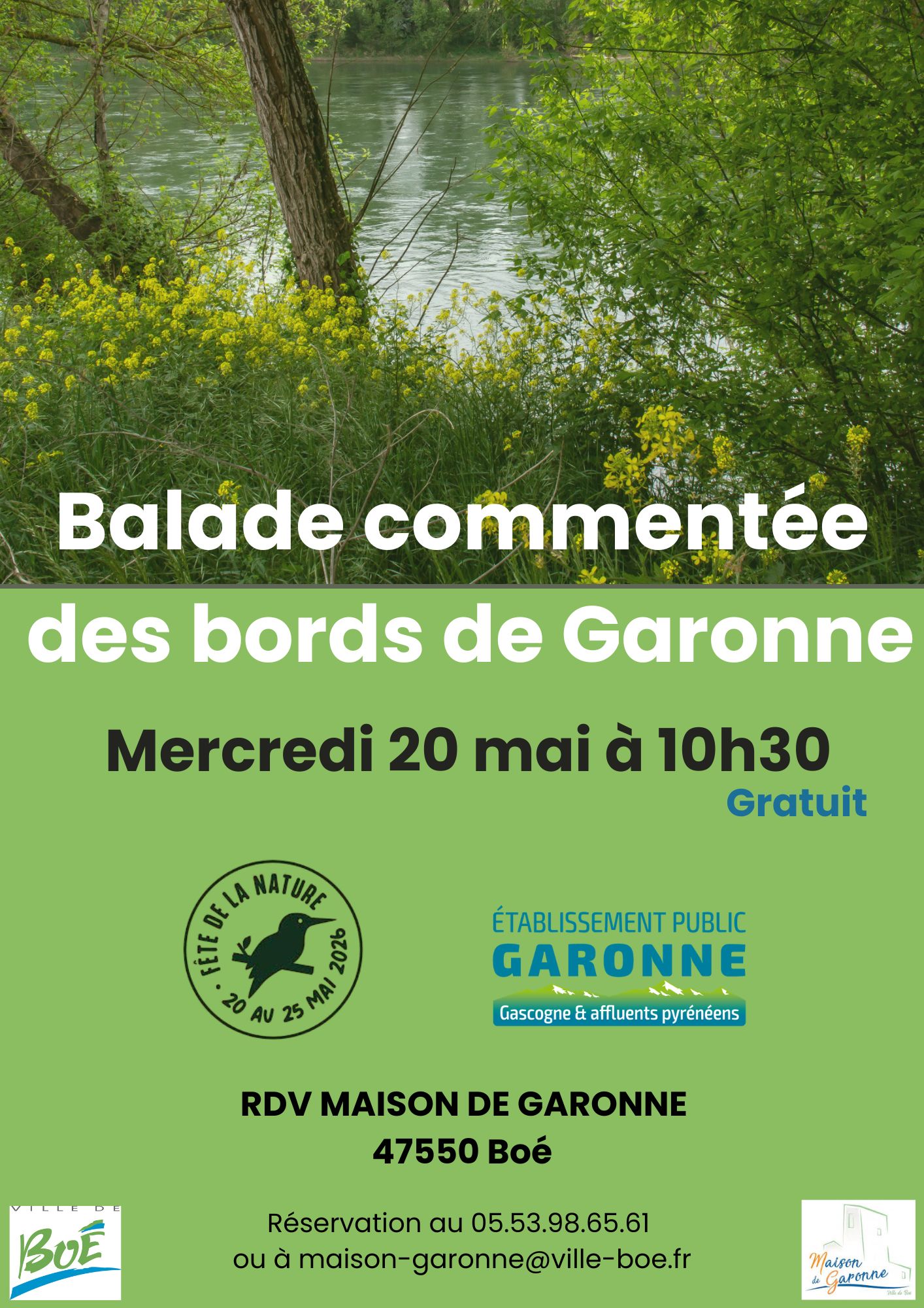 Balade commentée des bords de Garonne 