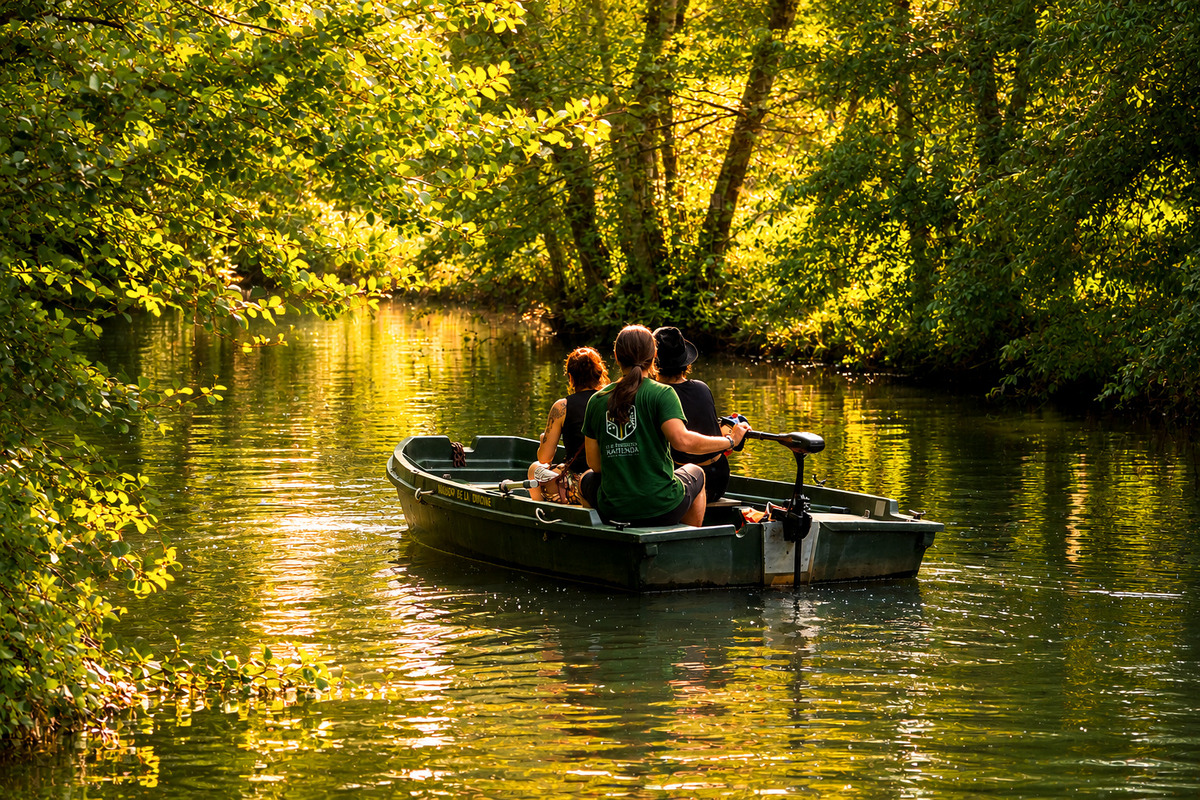 Balade en barque au crépuscule
