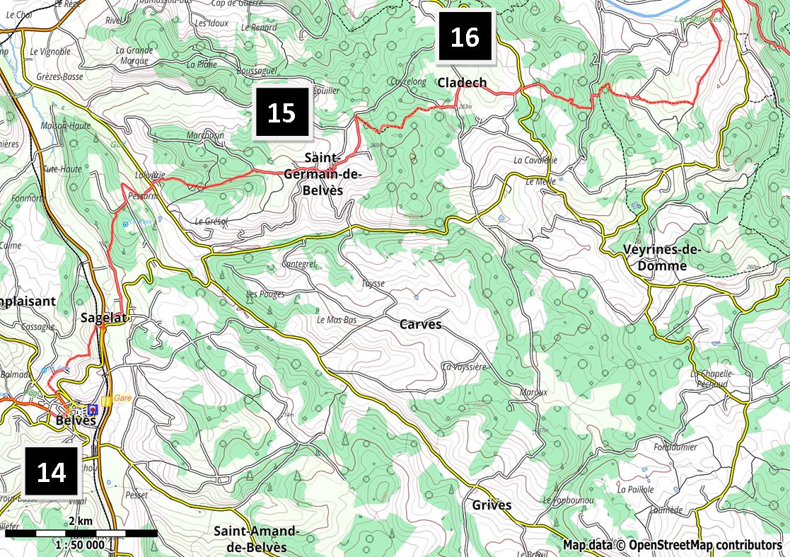 De Bergerac à Rocamadour Etape 6, Pays de Belvès