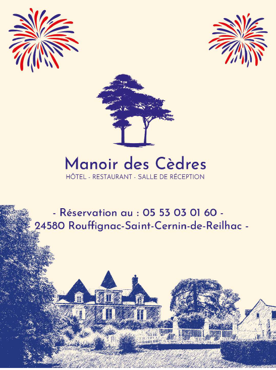 Bleu blanc manoir au Manoir des Cèdres, Rouffignac-Saint-Cernin-de-Reilhac - photo 2