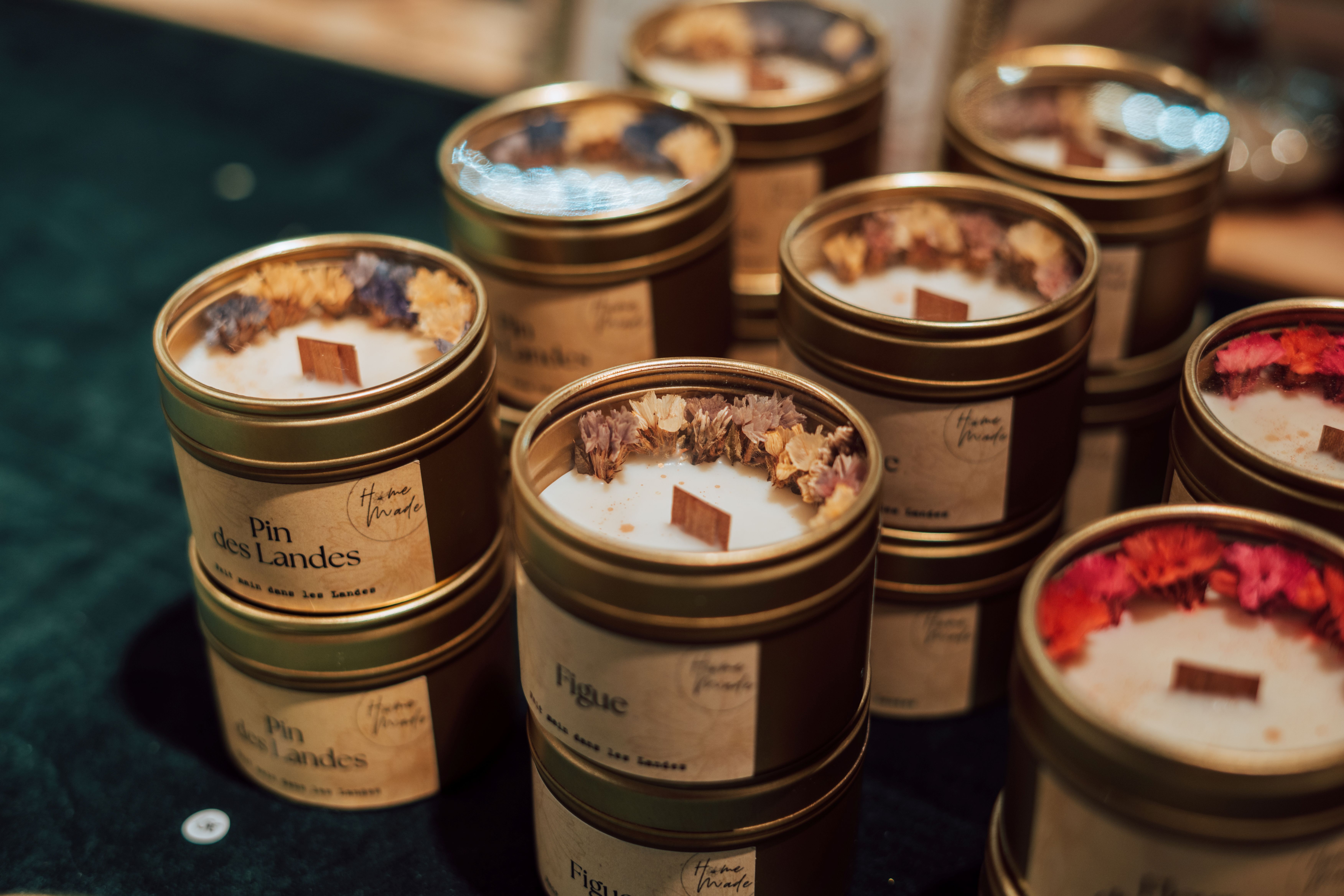 Home M.ade - Bougies artisanales avec fleurs séchées - Made in Landes — photo 2