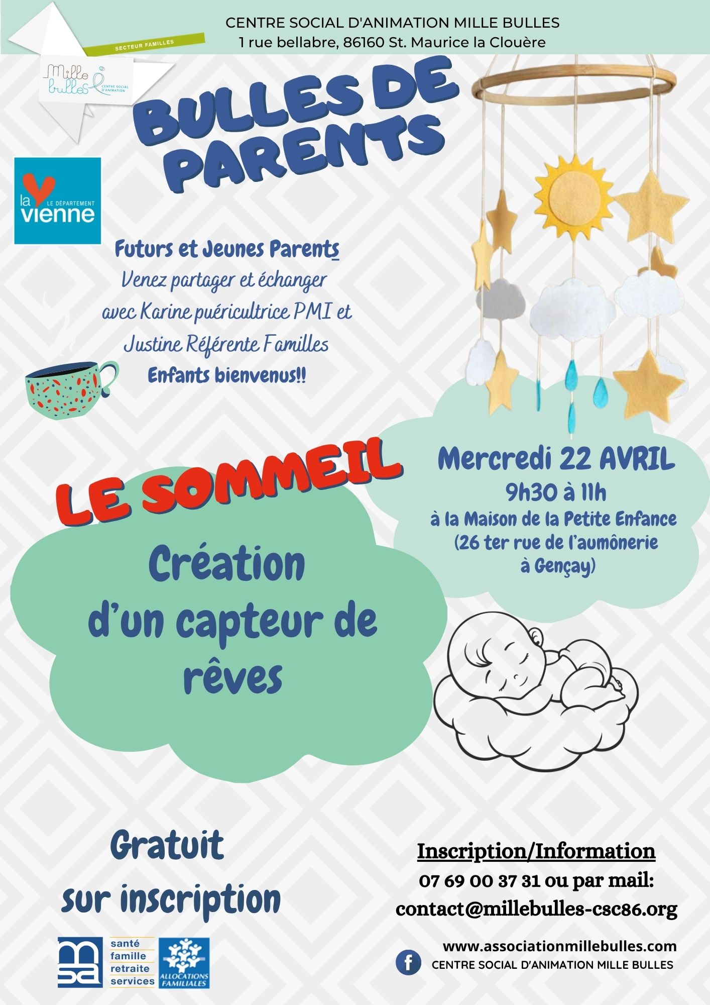 Bulle de parents — visuel événement
