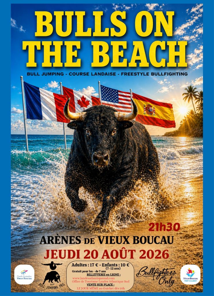 Semaine Landaise / Course landaise / Bulls on the beach, Vieux-Boucau-les-Bains