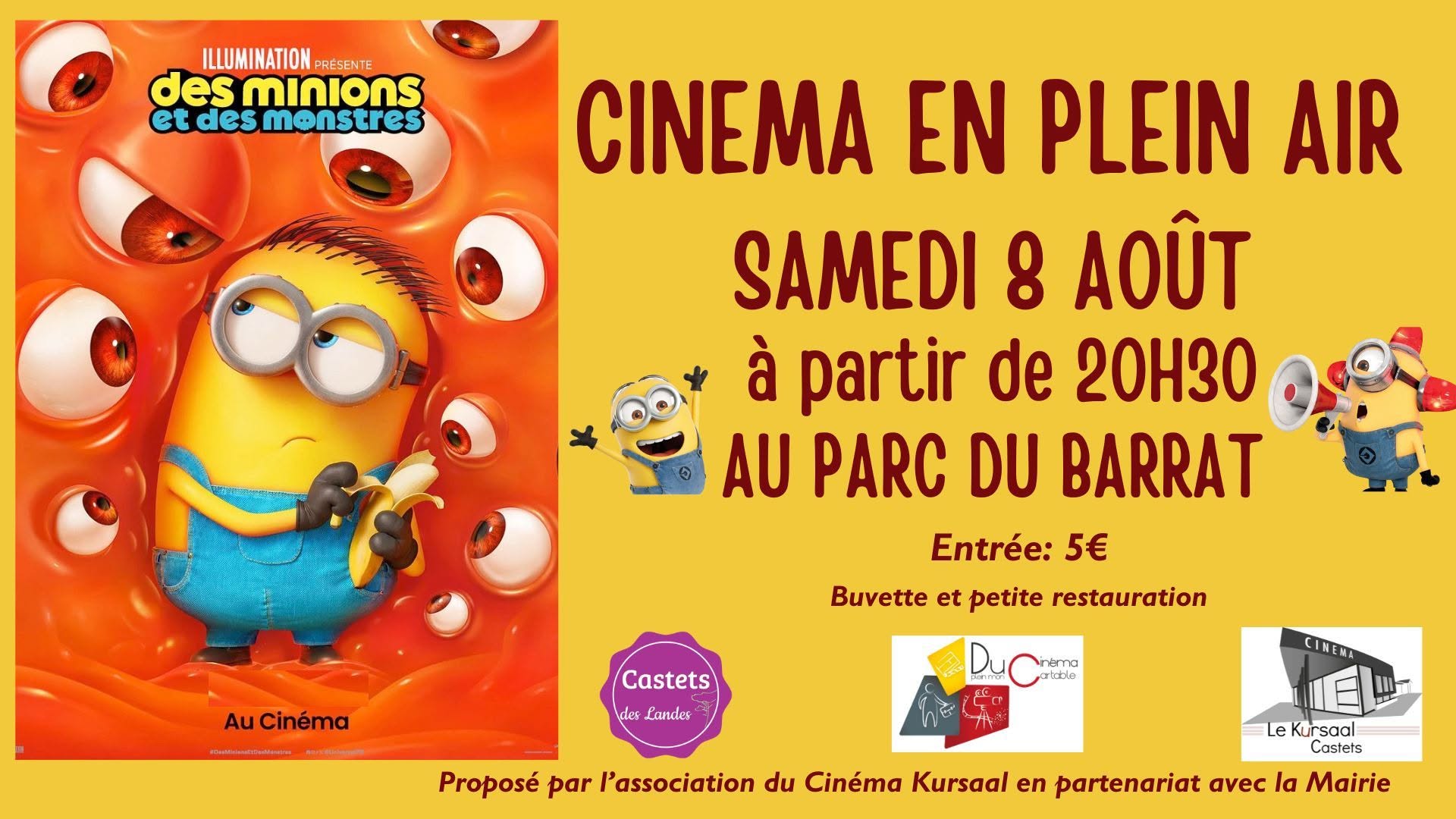 Cinéma en plein air "Des Minions et des monstres"