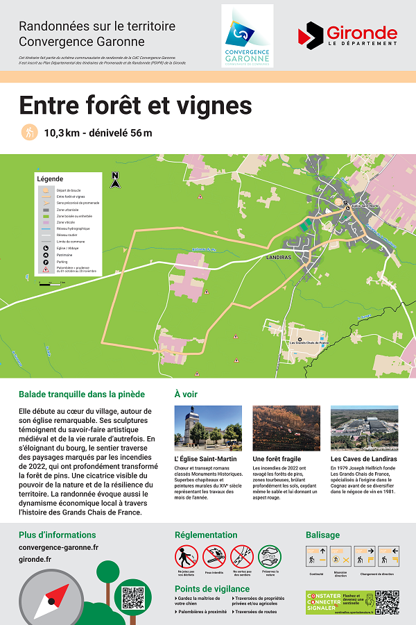Landiras, Entre forêt et vignes