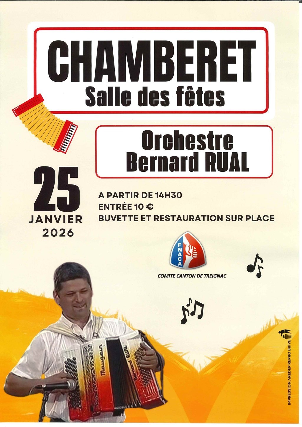 Thé Dansant Animé par l'Orchestre Bernard Rual, Chamberet