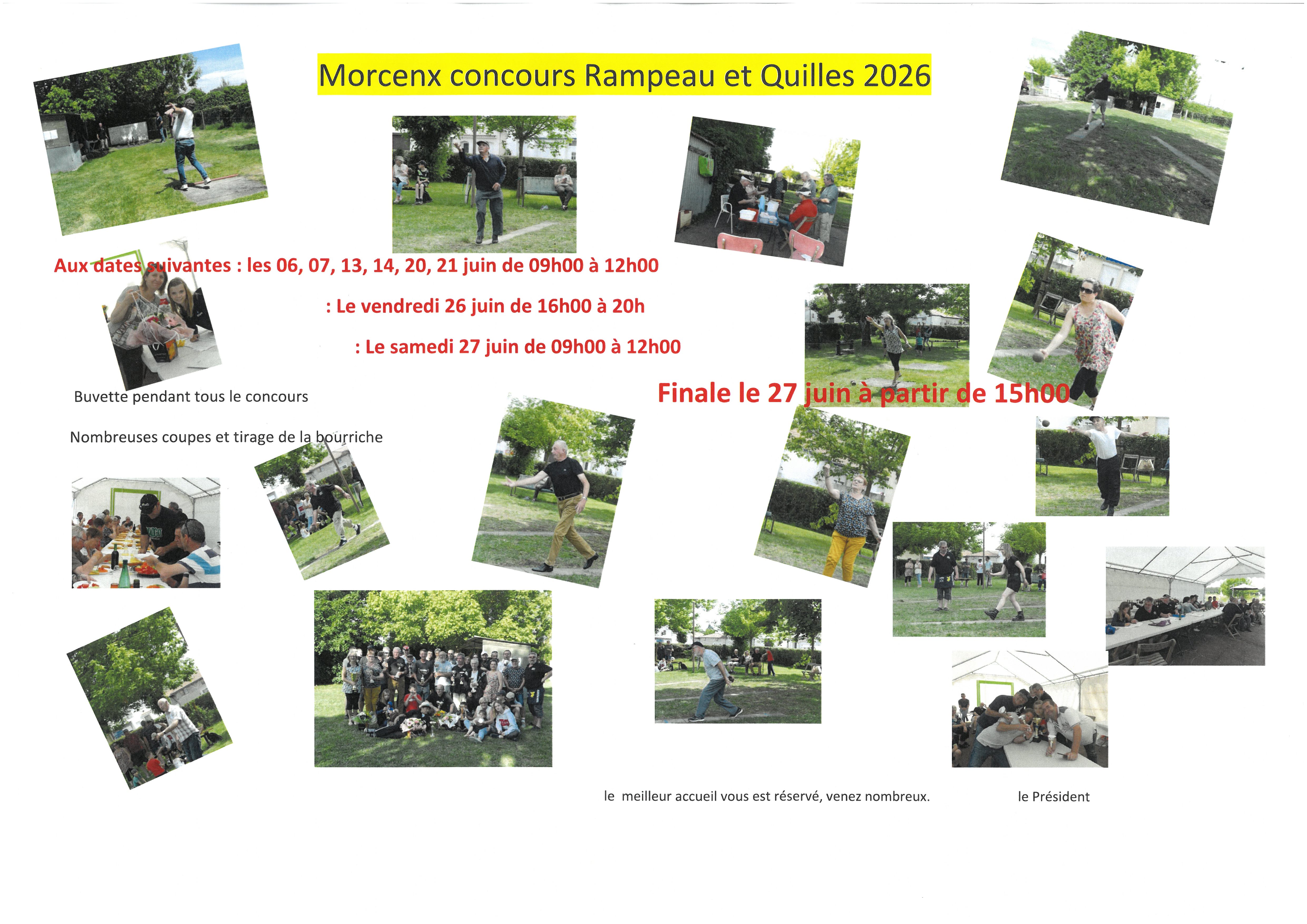 Concours rampeau et quilles 2026 - Finale — visuel événement