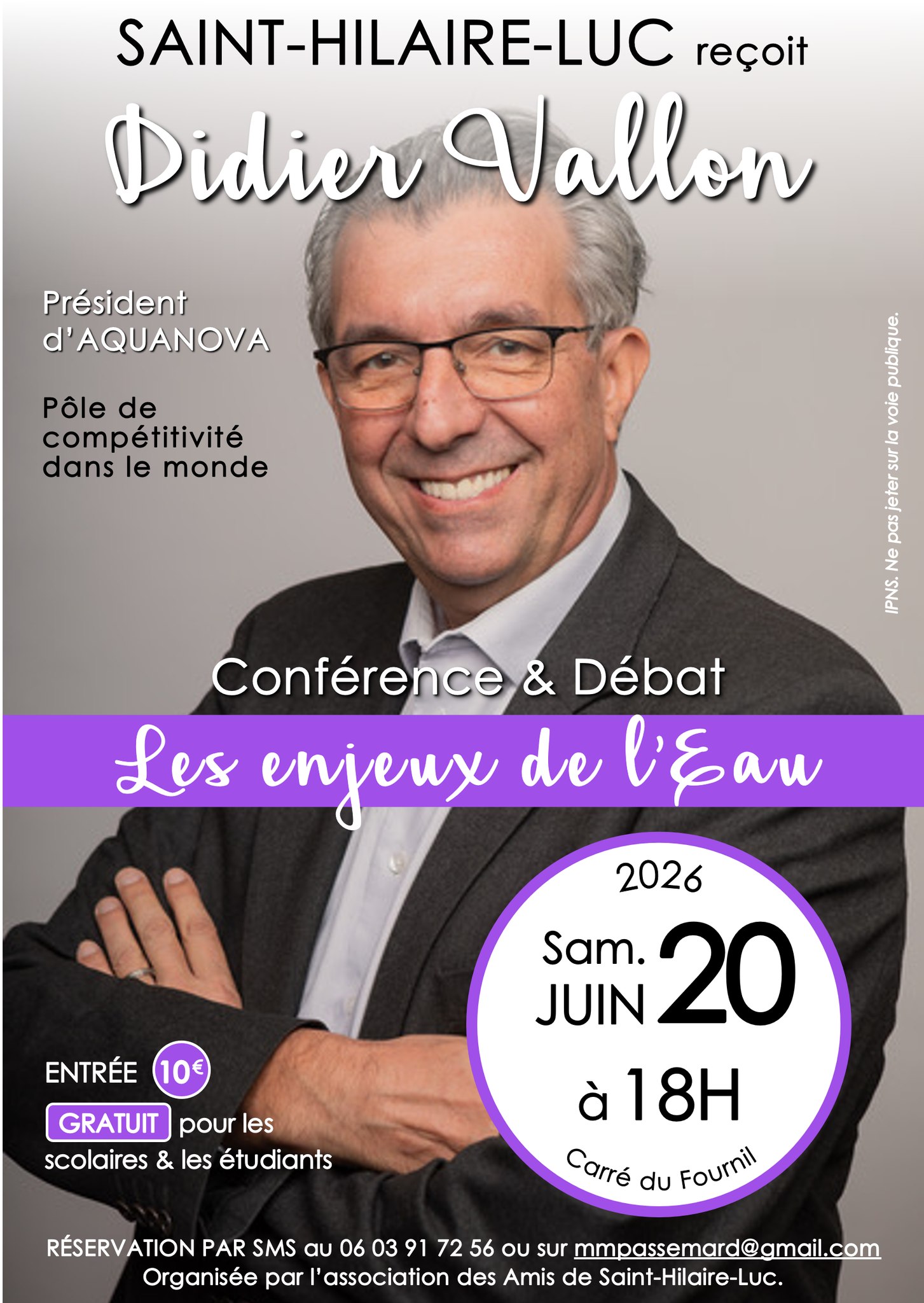 Rencontre avec Didier Vallon, président de Aquanova sur les enjeux de l'eau