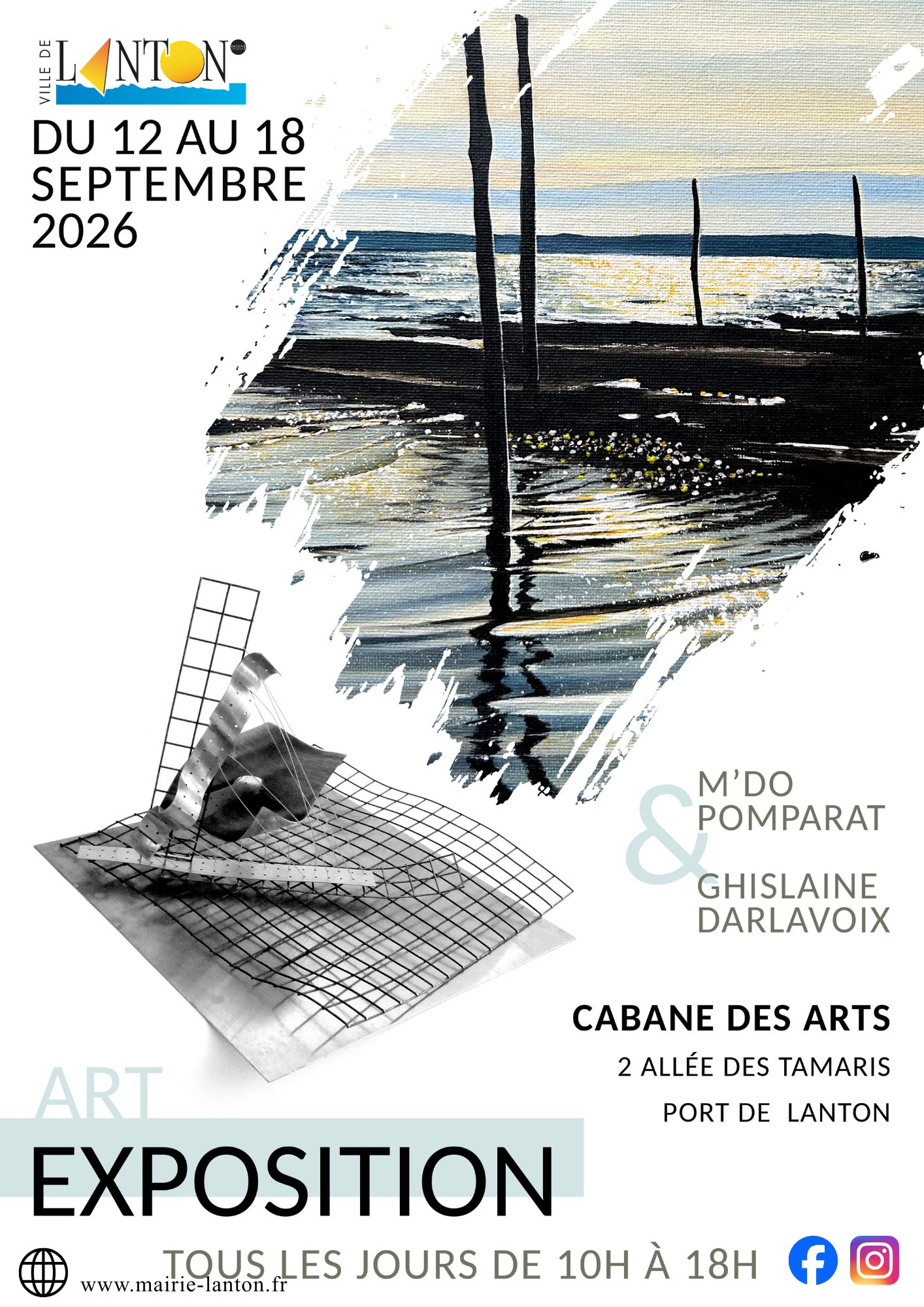 Exposition Cabane des Arts : M&rsquo;DO POMPARAT et GHISLAINE DARLAVOIX