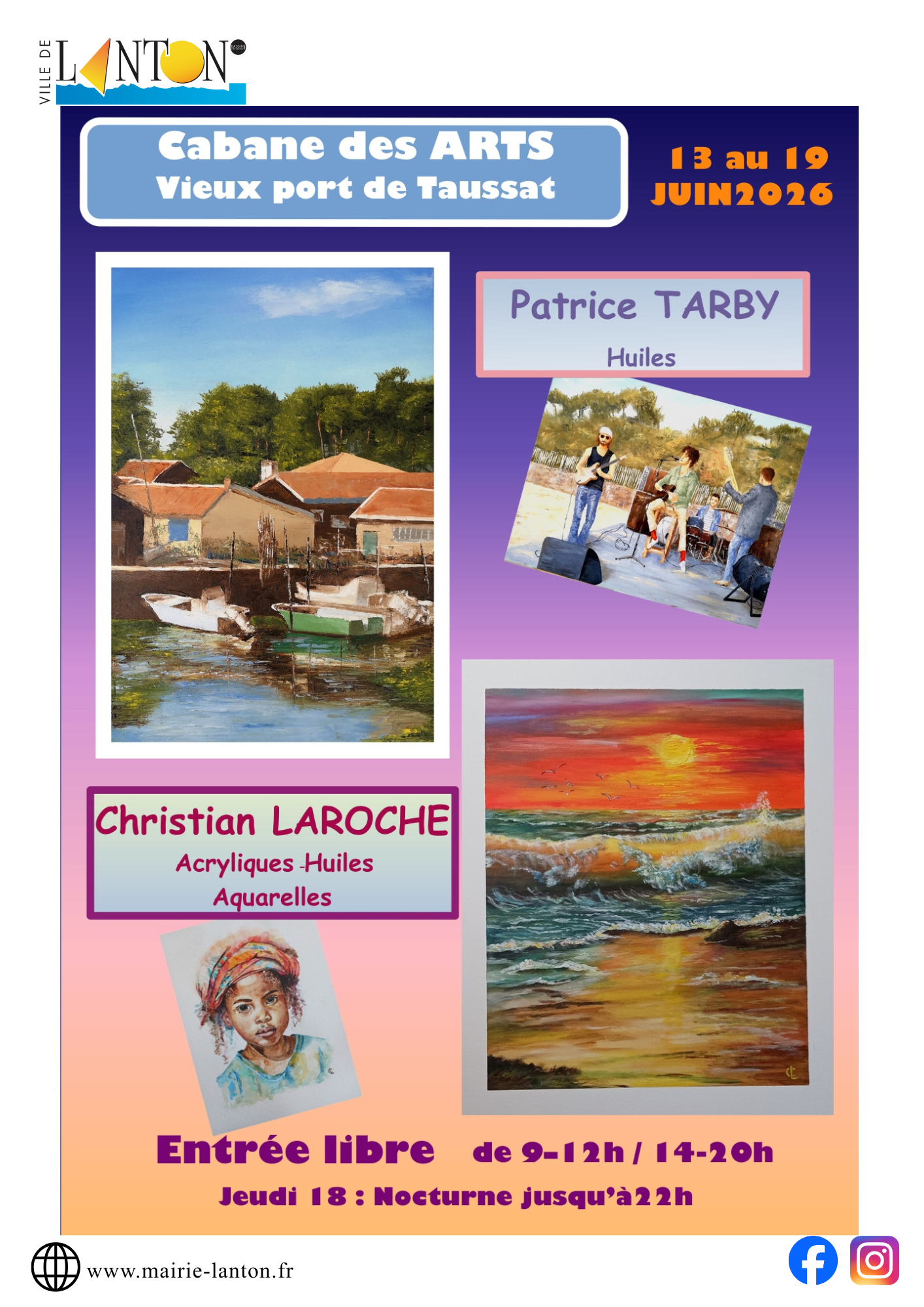 Exposition Cabane des Arts :Patrice Tarby et Christian Laroche
