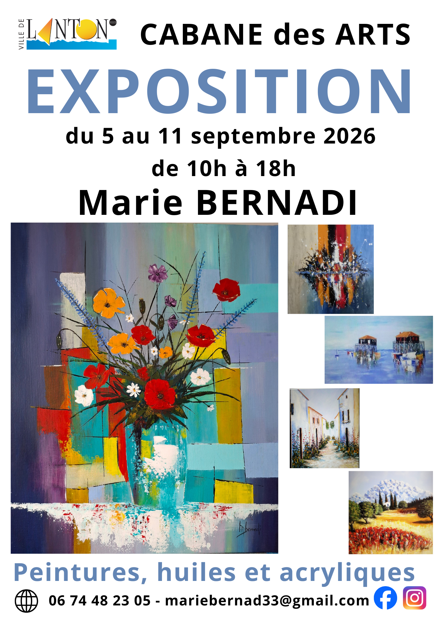 Exposition Cabane des Arts : Marie Bernadi