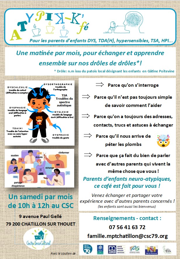Café des parents - Atipik'Kfé — visuel événement