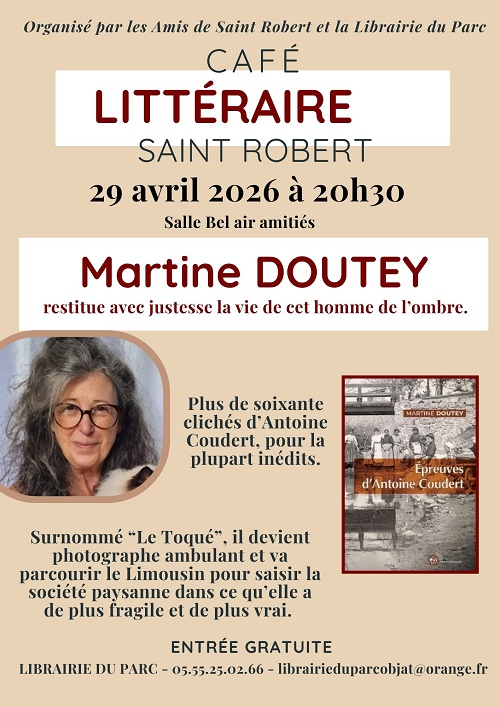 Café littéraire avec Martine Doutey — visuel événement