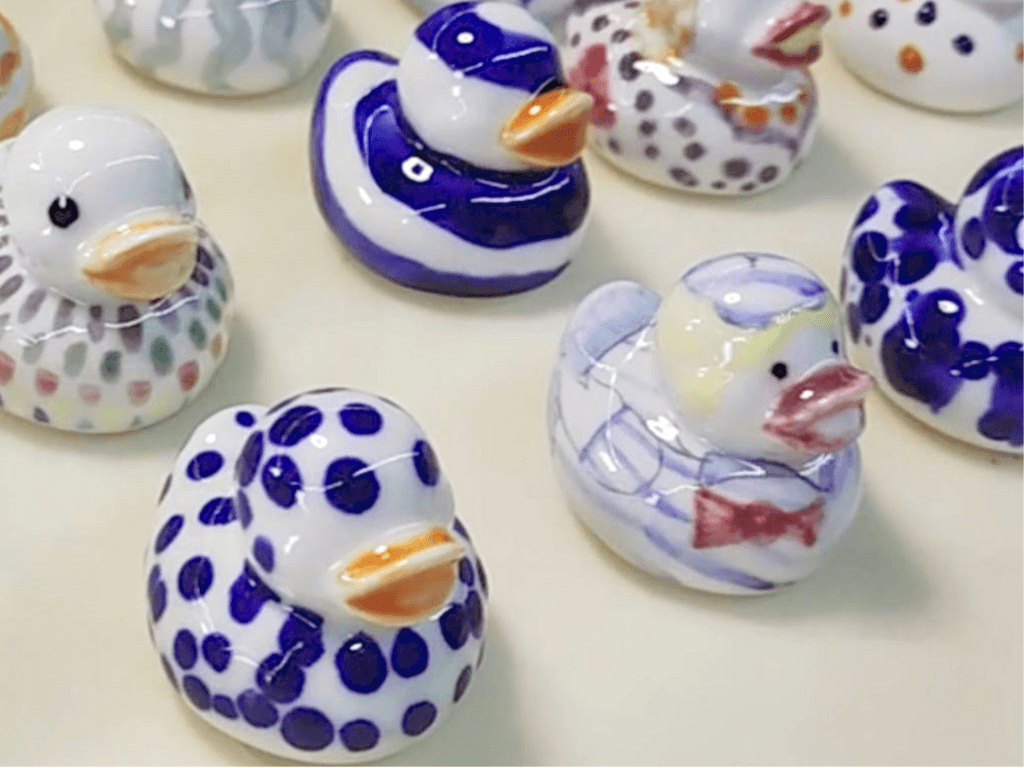 Atelier canard en porcelaine