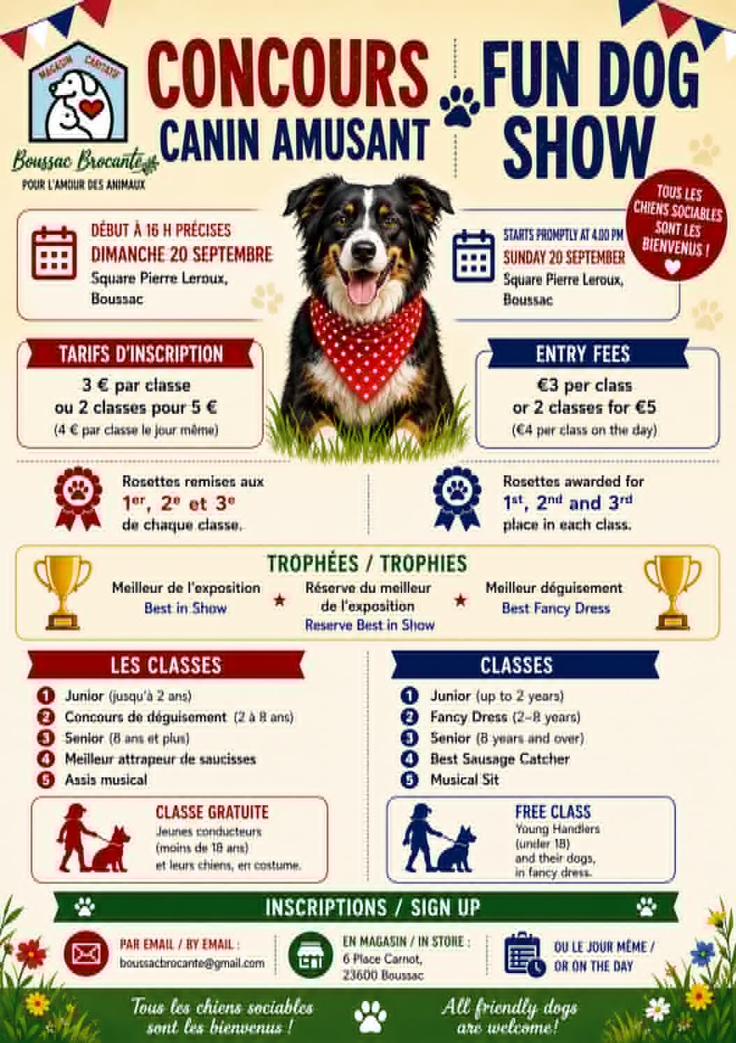 Concours canin amusant