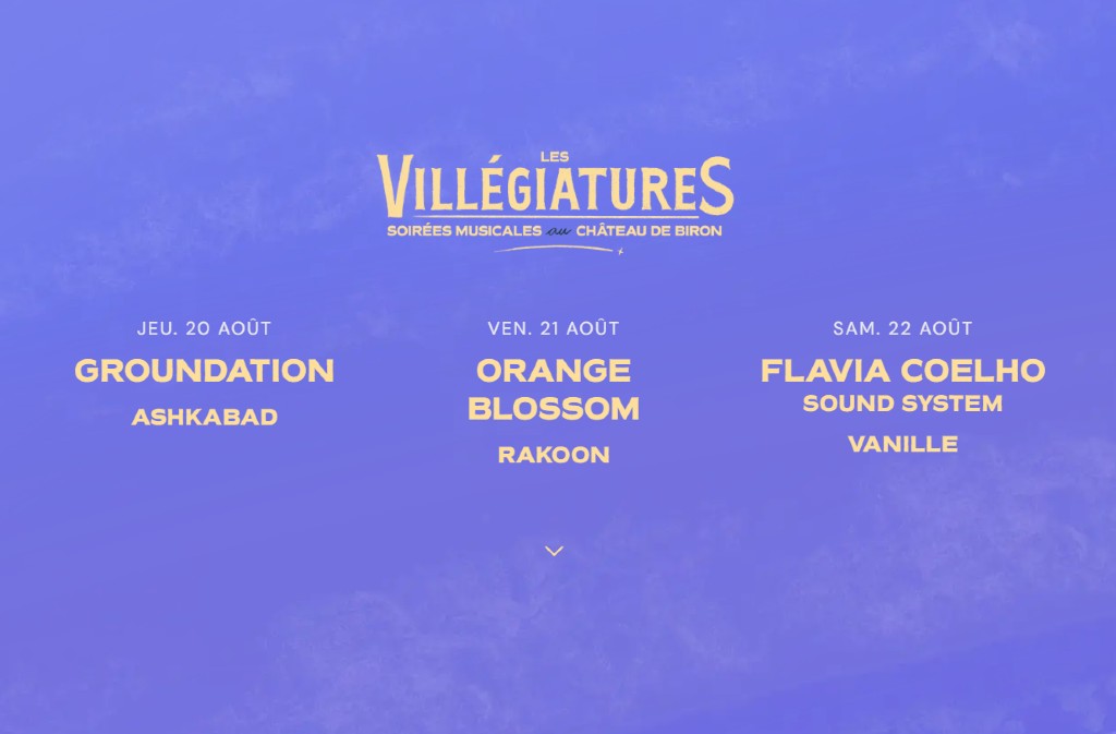 Les Villégiatures au Château de Biron — visuel événement