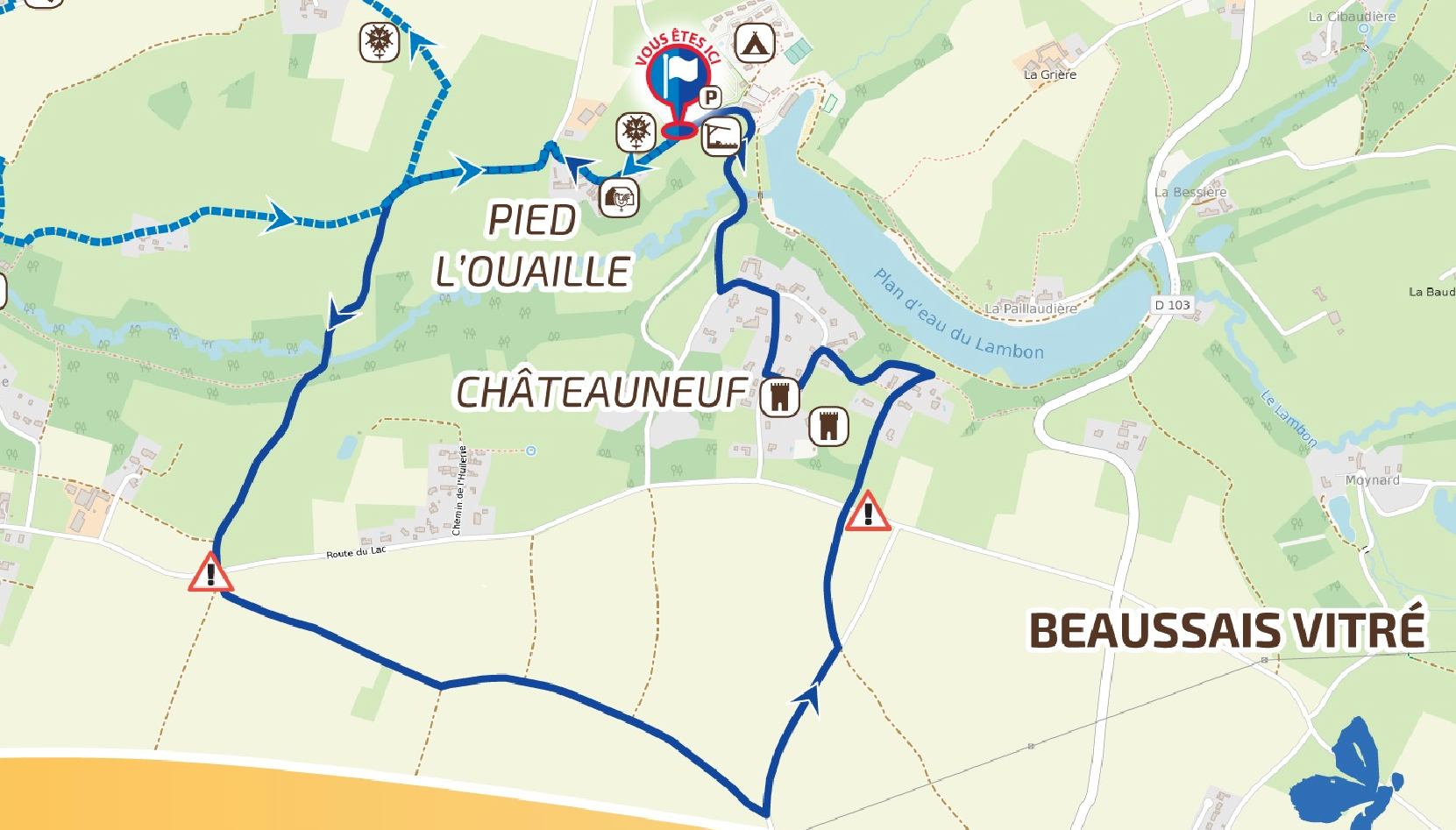 Le Lambon, une vallée secrète - parking haut base de loisirs du Lambon, Prailles-La Couarde - photo 3