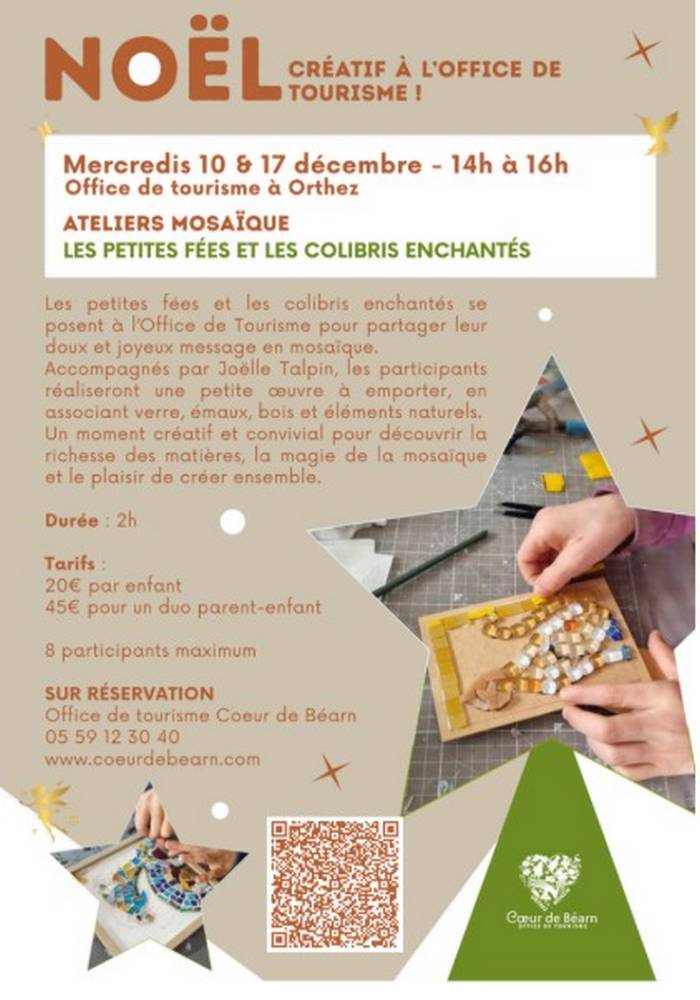 Atelier mosaïque : Les petites fées et les colibris enchantés
