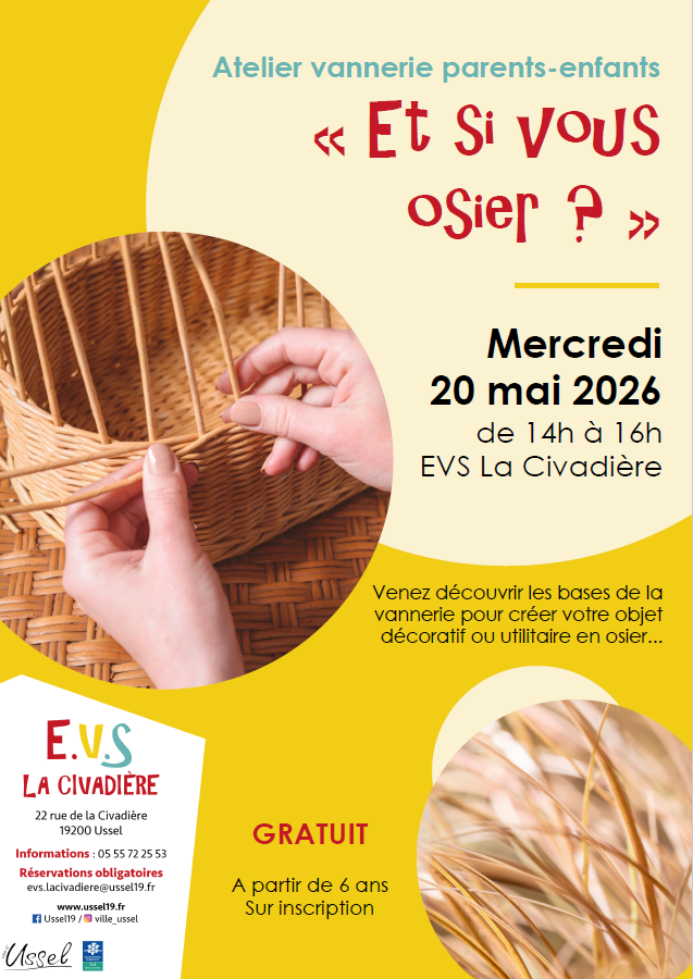 Atelier vannerie parents-enfants "Et si vous osier?" — visuel événement
