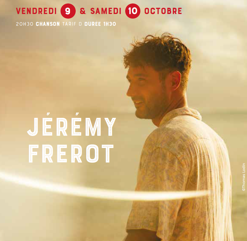 Chanson : Jérémy Frerot — visuel événement