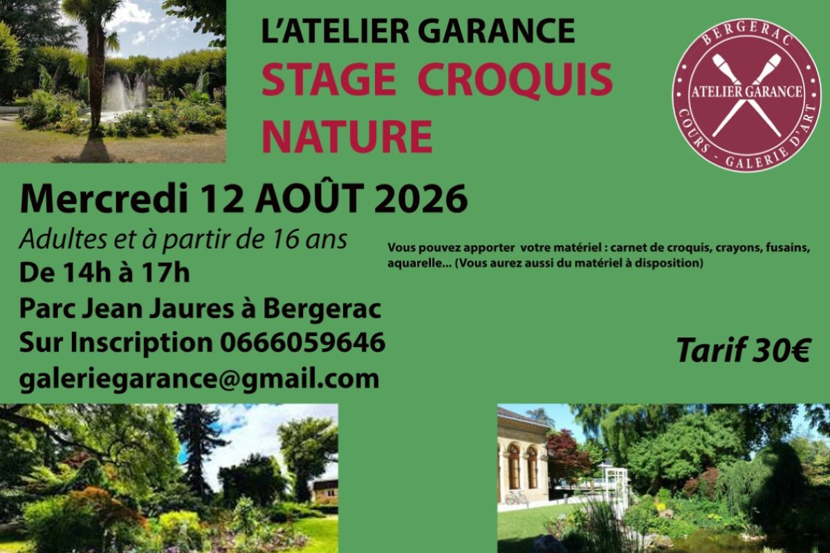 Stage croquis nature — visuel événement