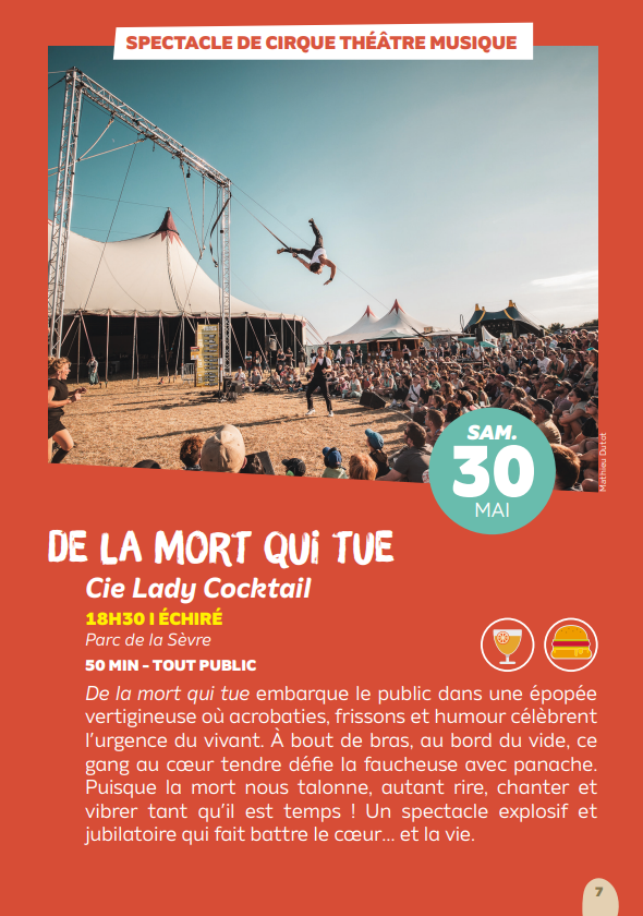 Spectacle de cirque théâtre musique - La 5e Saison à Échiré