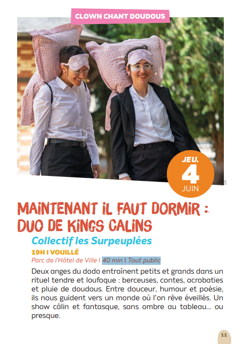 Clowns, chants, doudous - La 5e saison à Vouillé