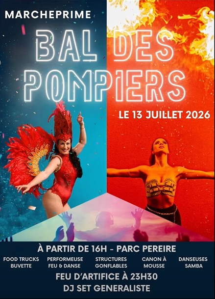 Bal des pompiers et feu d'artifice