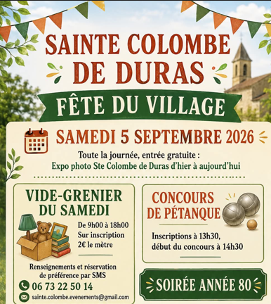 Fête du village à Sainte Colombe de Duras