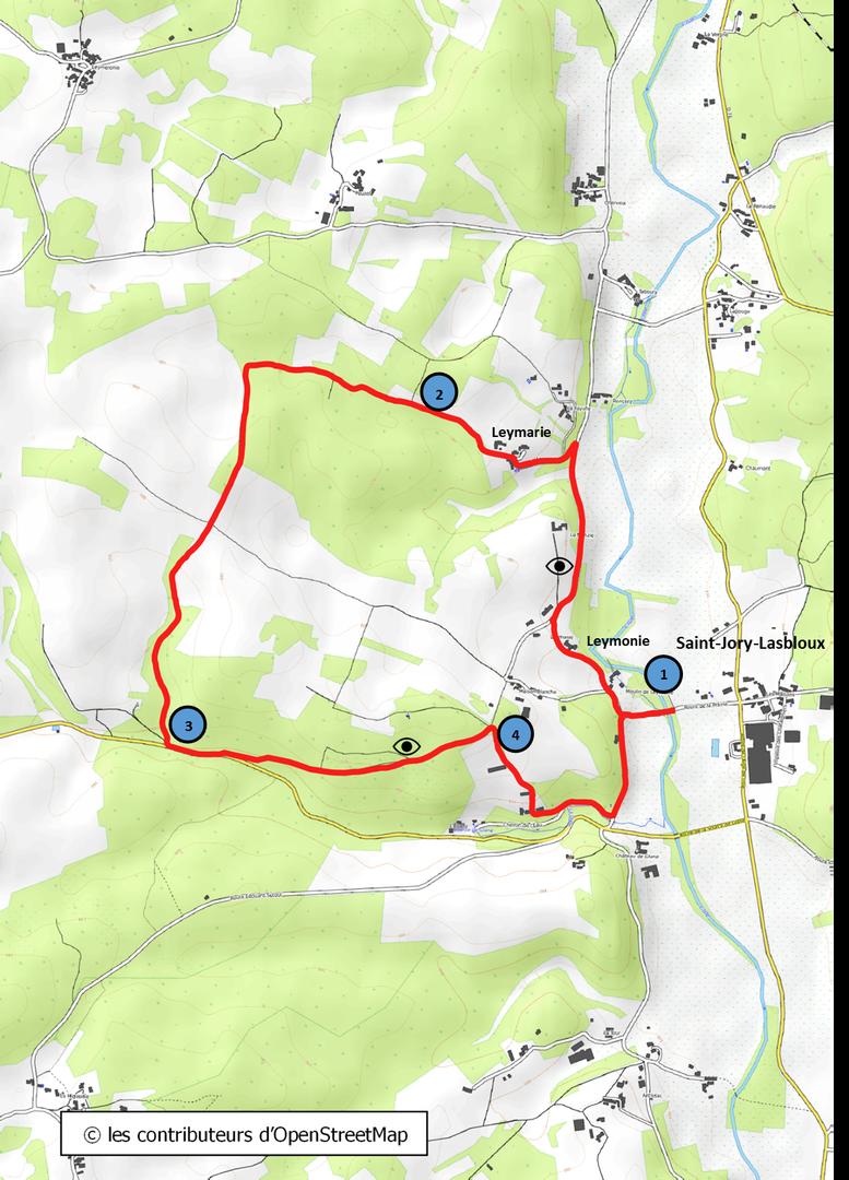 La boucle des truffières à St Jory Lasbloux
