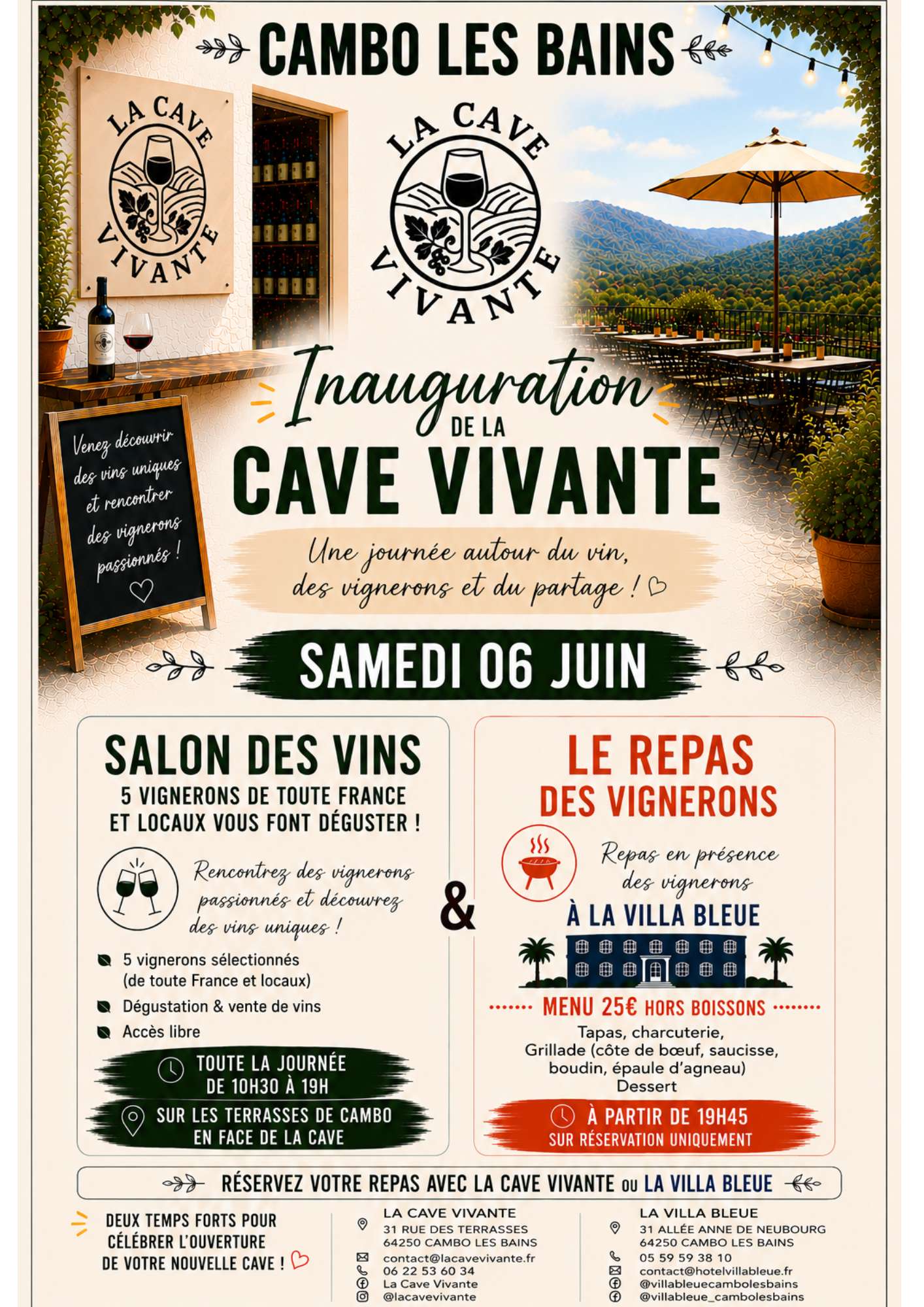 Inauguration de la Cave Vivante — visuel événement