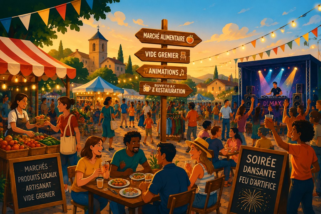 Grand marché de l'été - fête du 14 Juillet (feu d'artifice annulé)