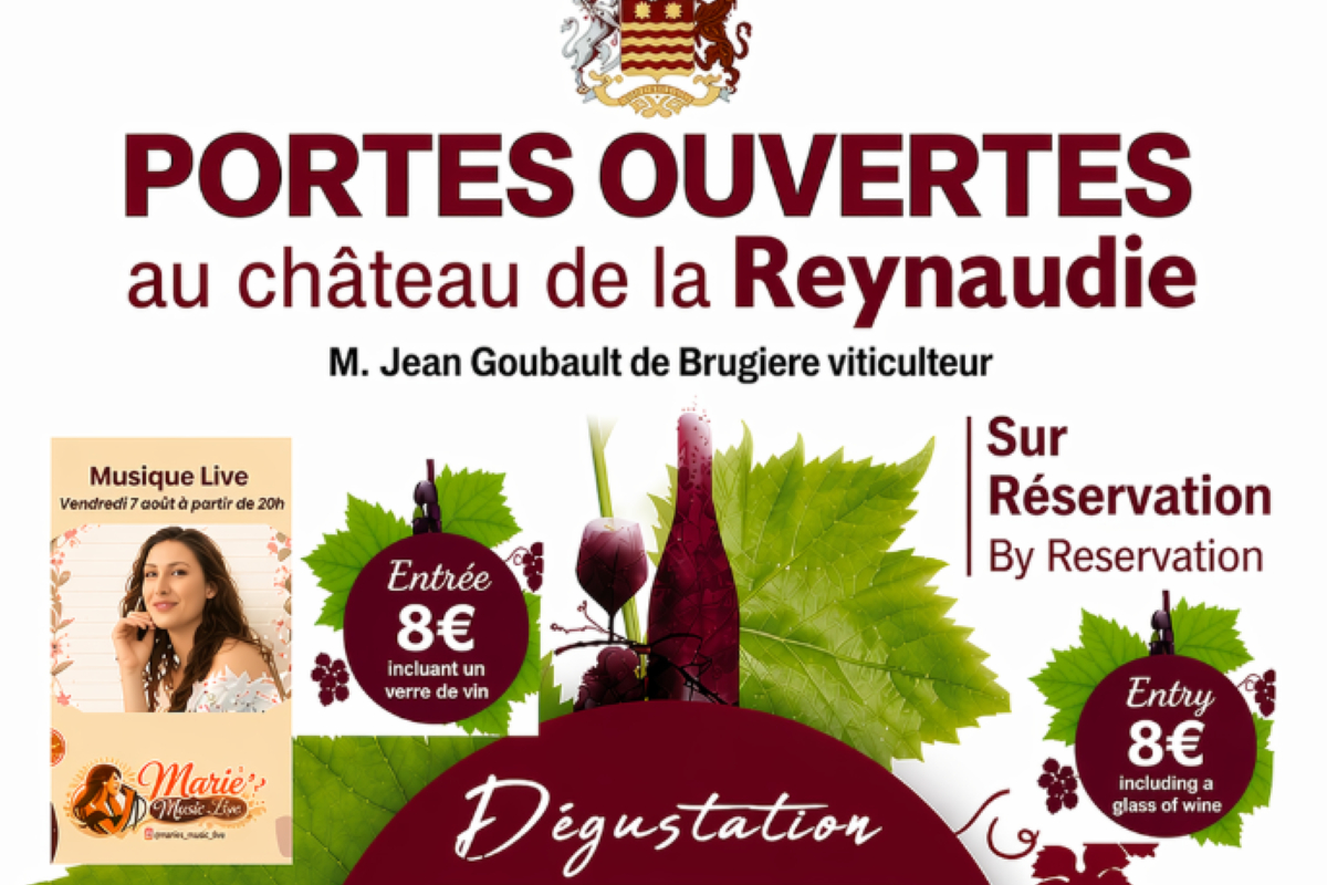 Portes ouvertes au Château la Reynaudie — visuel événement