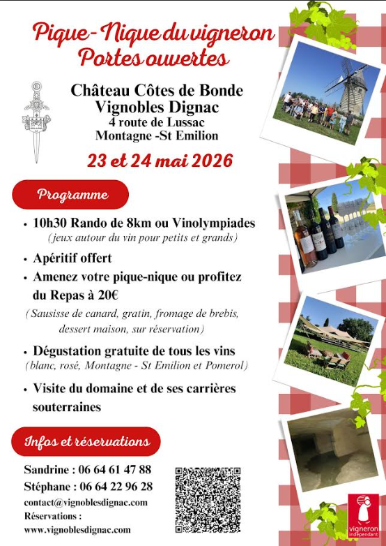 Château Côtes de Bonde : pique-nique du vigneron