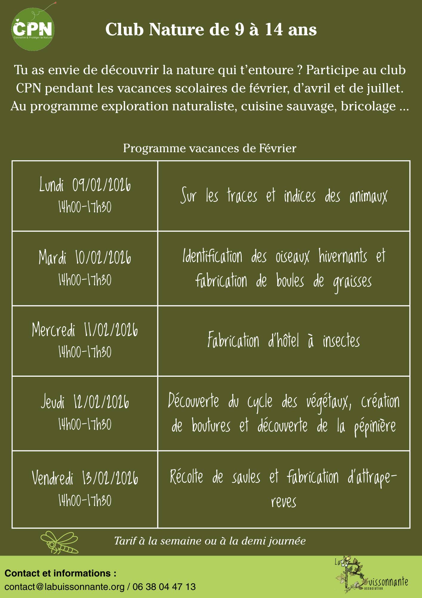 Club Nature - Fabrication d'hôtel à insectes