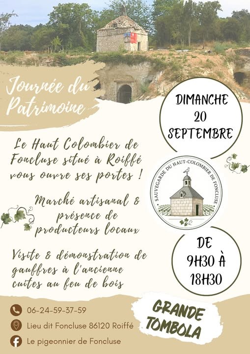Journées Européennes du Patrimoine - Colombier de Foncluse