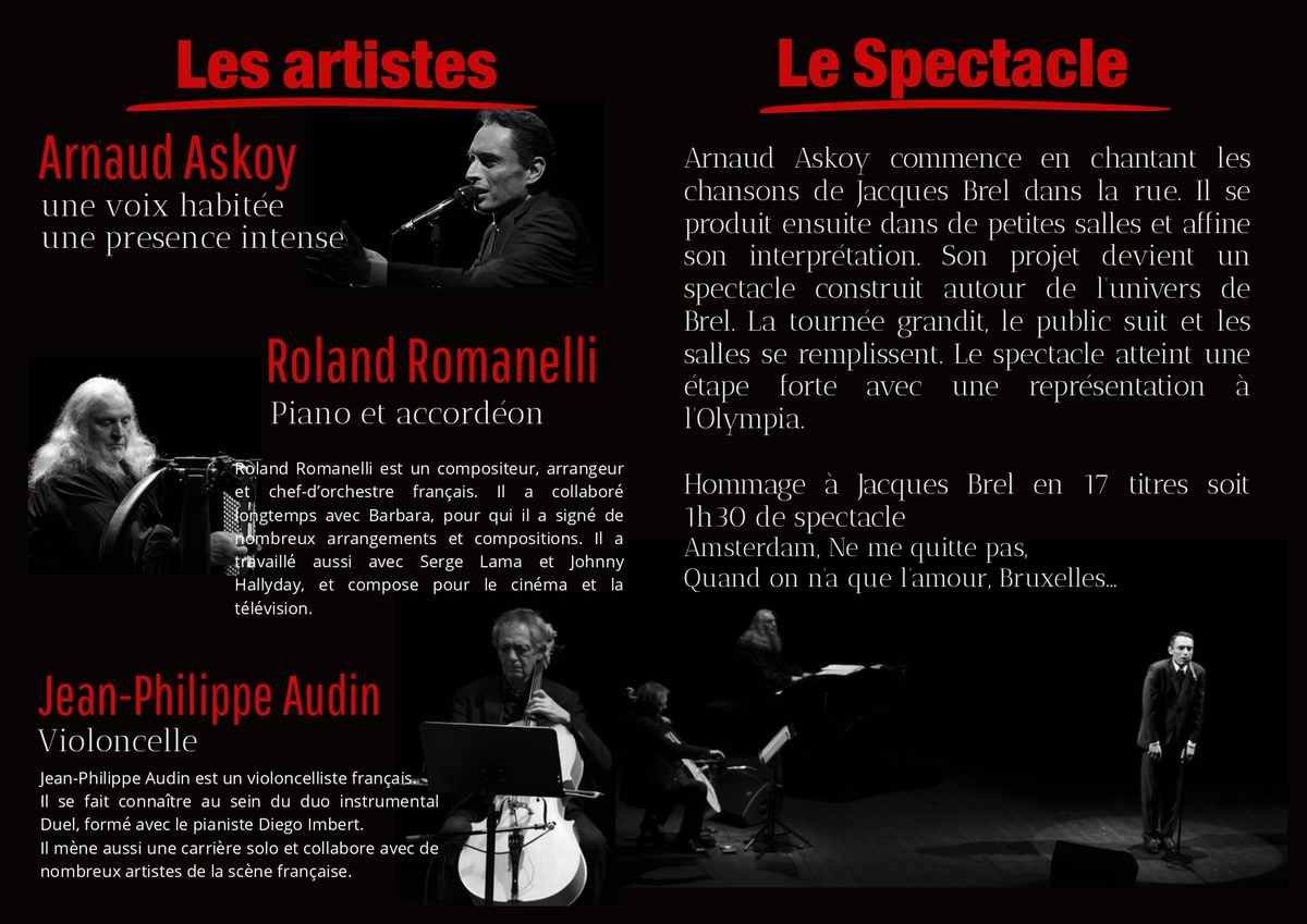Spectacle Musical : La promesse BREL