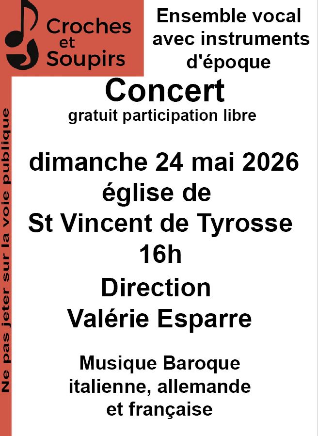 Concert de l'ensemble vocal « Croches et Soupirs » — visuel événement