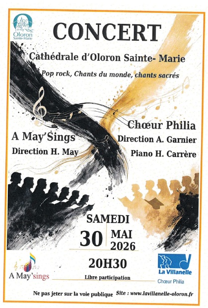 Concert A May'Sings-Choeur Philia — visuel événement