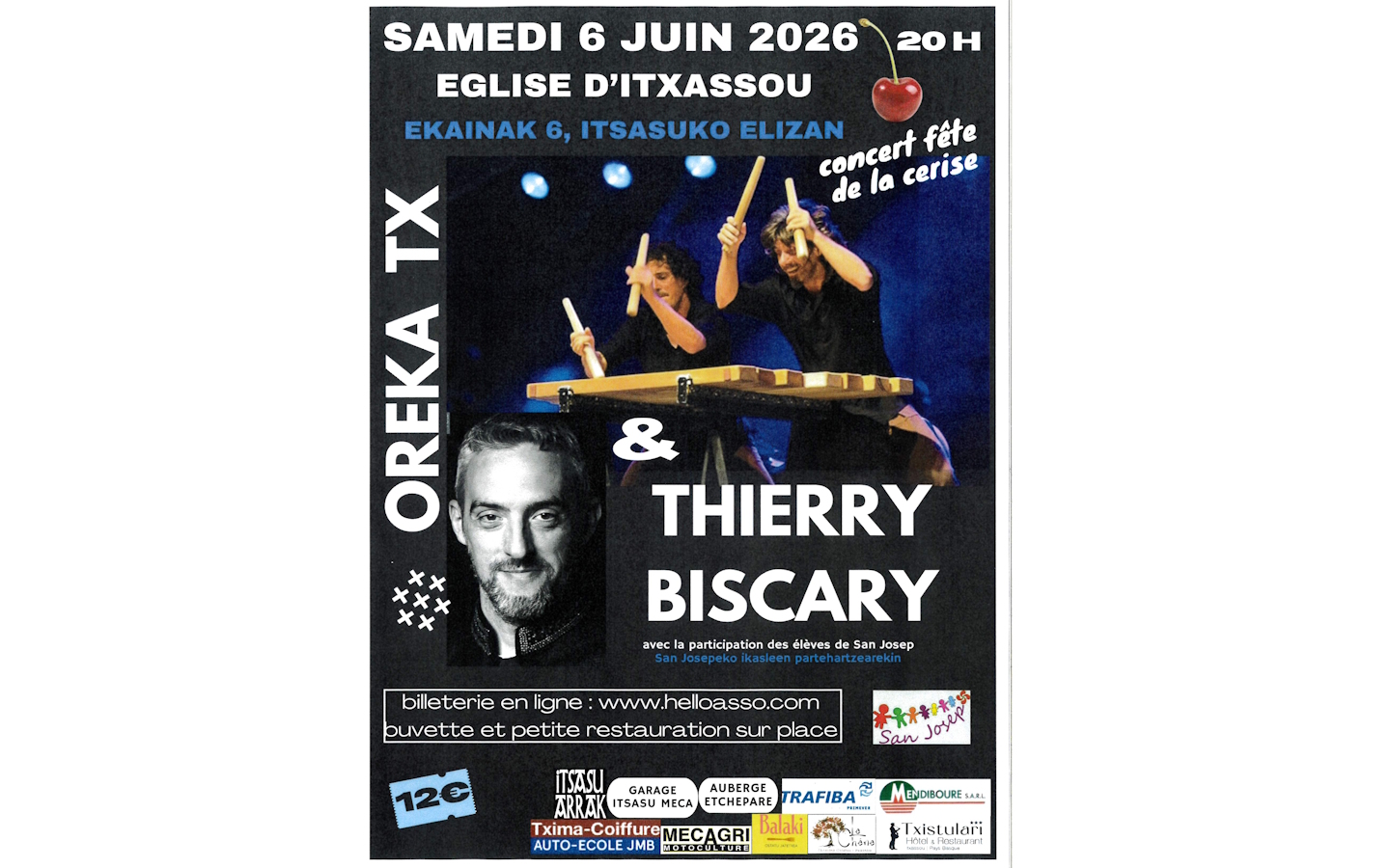 Concert avec Oreka TX et Thierry Biscary