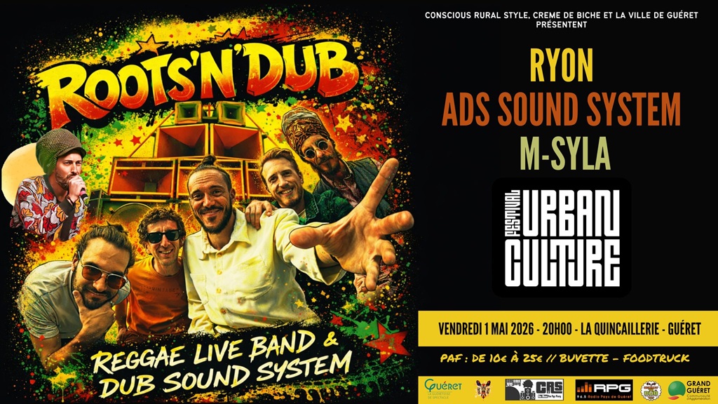 Urban Culture : Roots'n'Dub - Ryon & Dub sound system — visuel événement