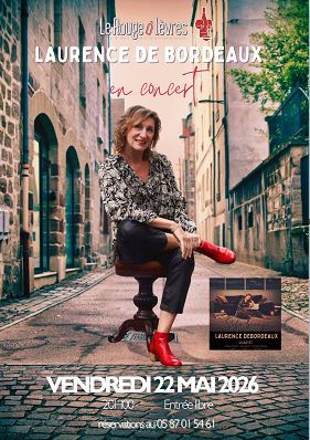 Concert Laurence de Bordeaux au Bar à vin Le Rouge Ô Lèvres — visuel événement