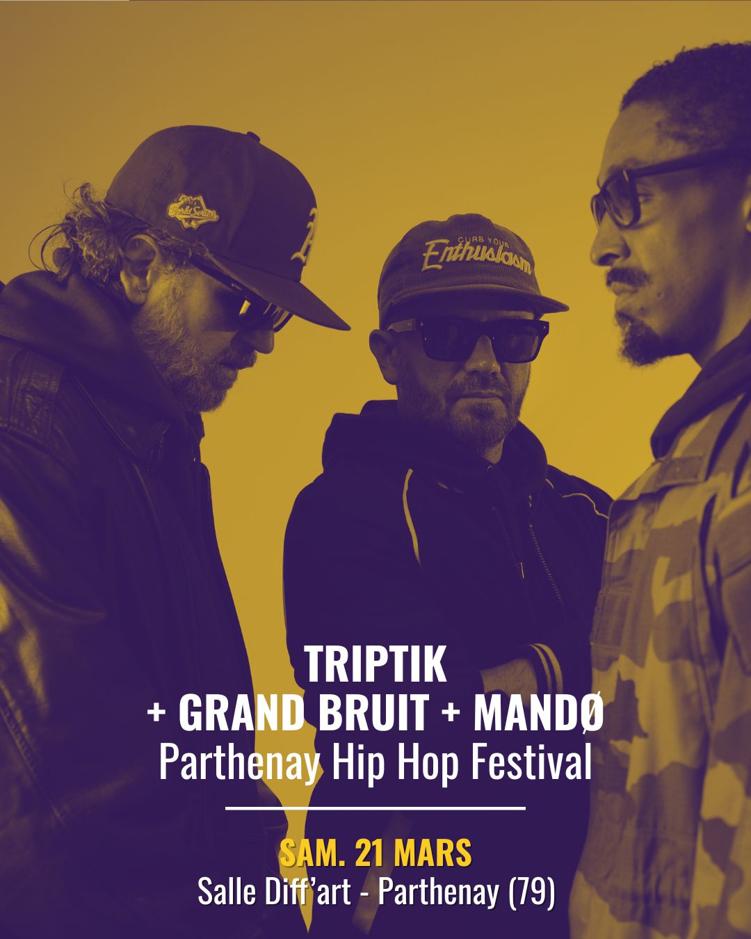 Concert Triptik + Grand bruit + MandØ // Parthenay Hip-hop Festival