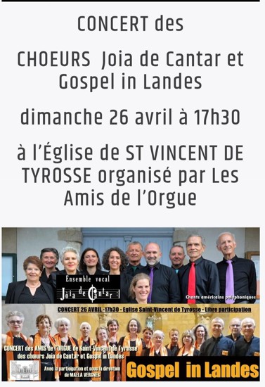 Concert de Gospel In Landes et Joia de Cantar — visuel événement
