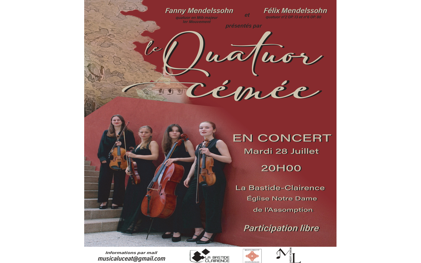 Concert du Quatuor Cémée — visuel événement