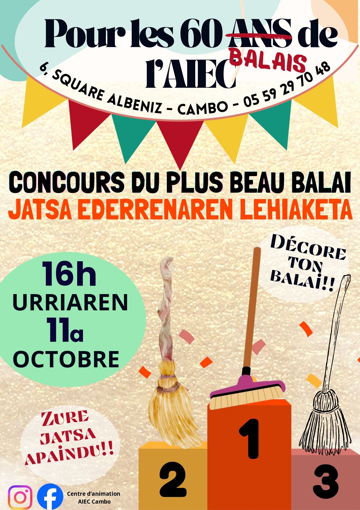 Concours du plus beau balai - Les 60 ans de l'AIEC