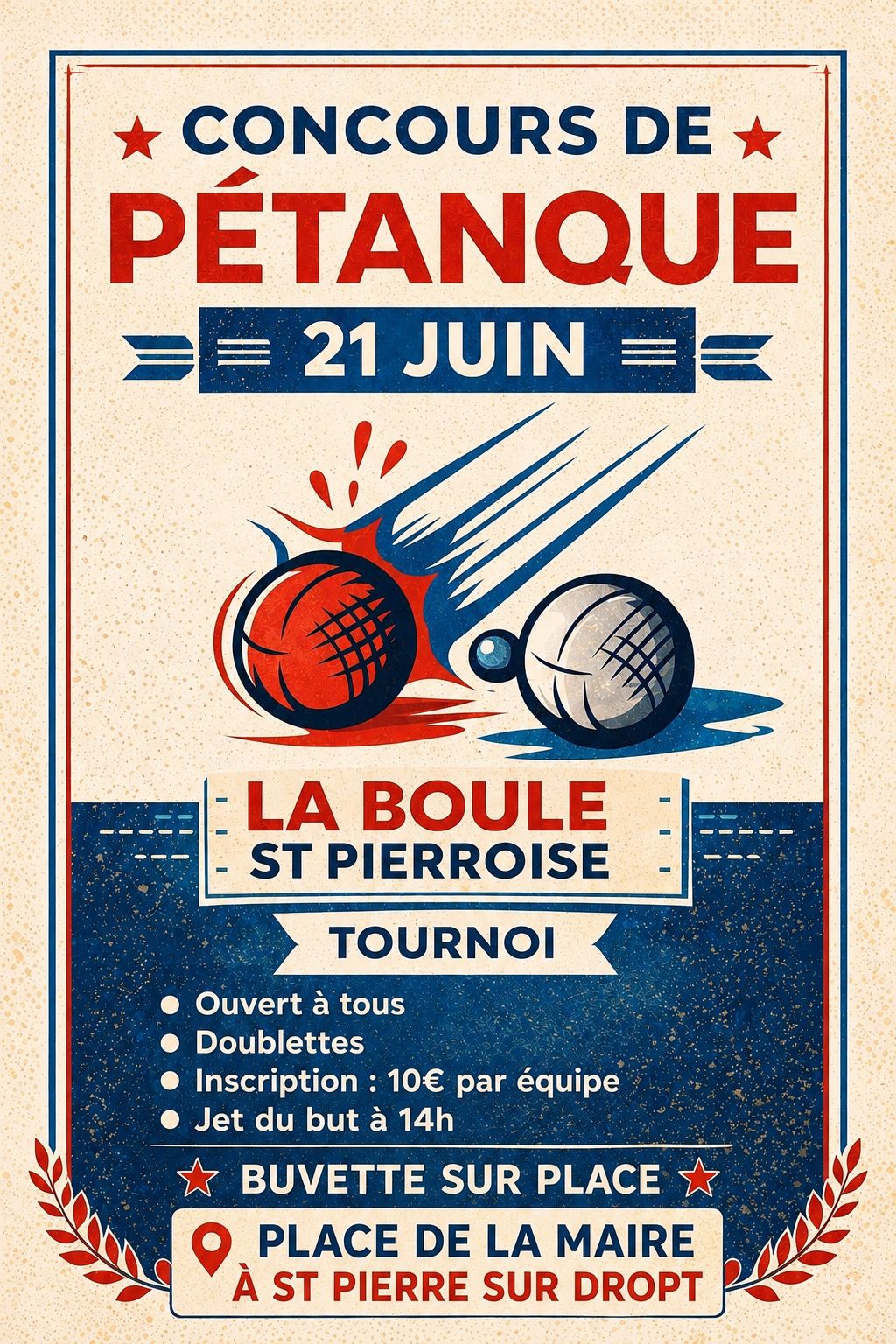 Concours de pétanque à Saint-Pierre-sur-Dropt, Saint-Pierre-sur-Dropt