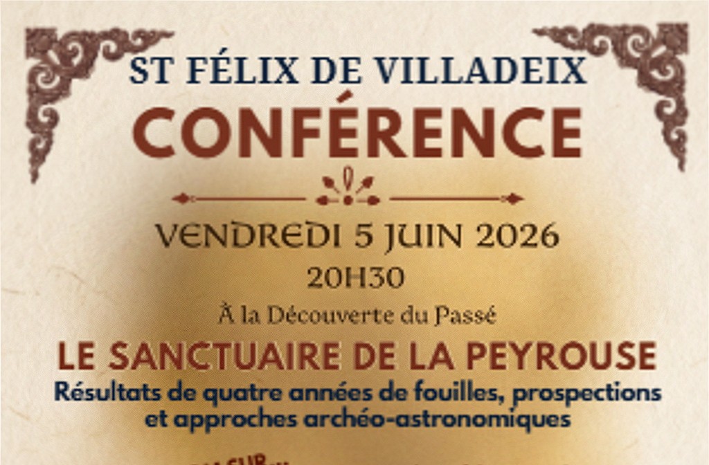 Conférence | Le sanctuaire de la Peyrouse — visuel événement