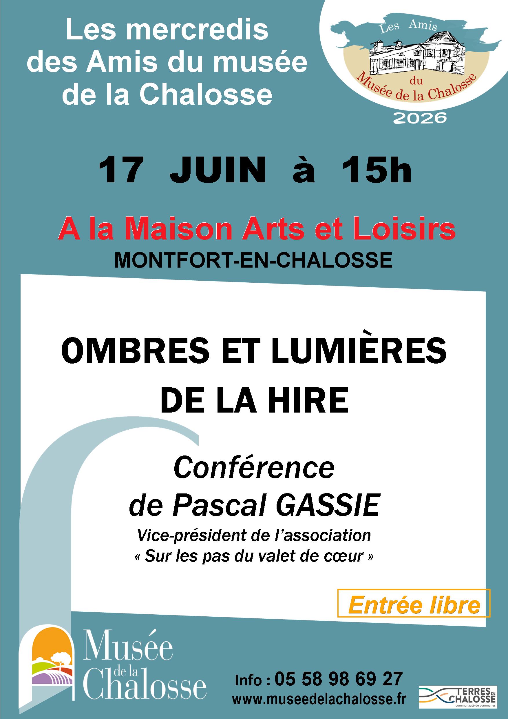 "OMBRES ET LUMIERES DE LA HIRE" conférence de Pascal Gassie