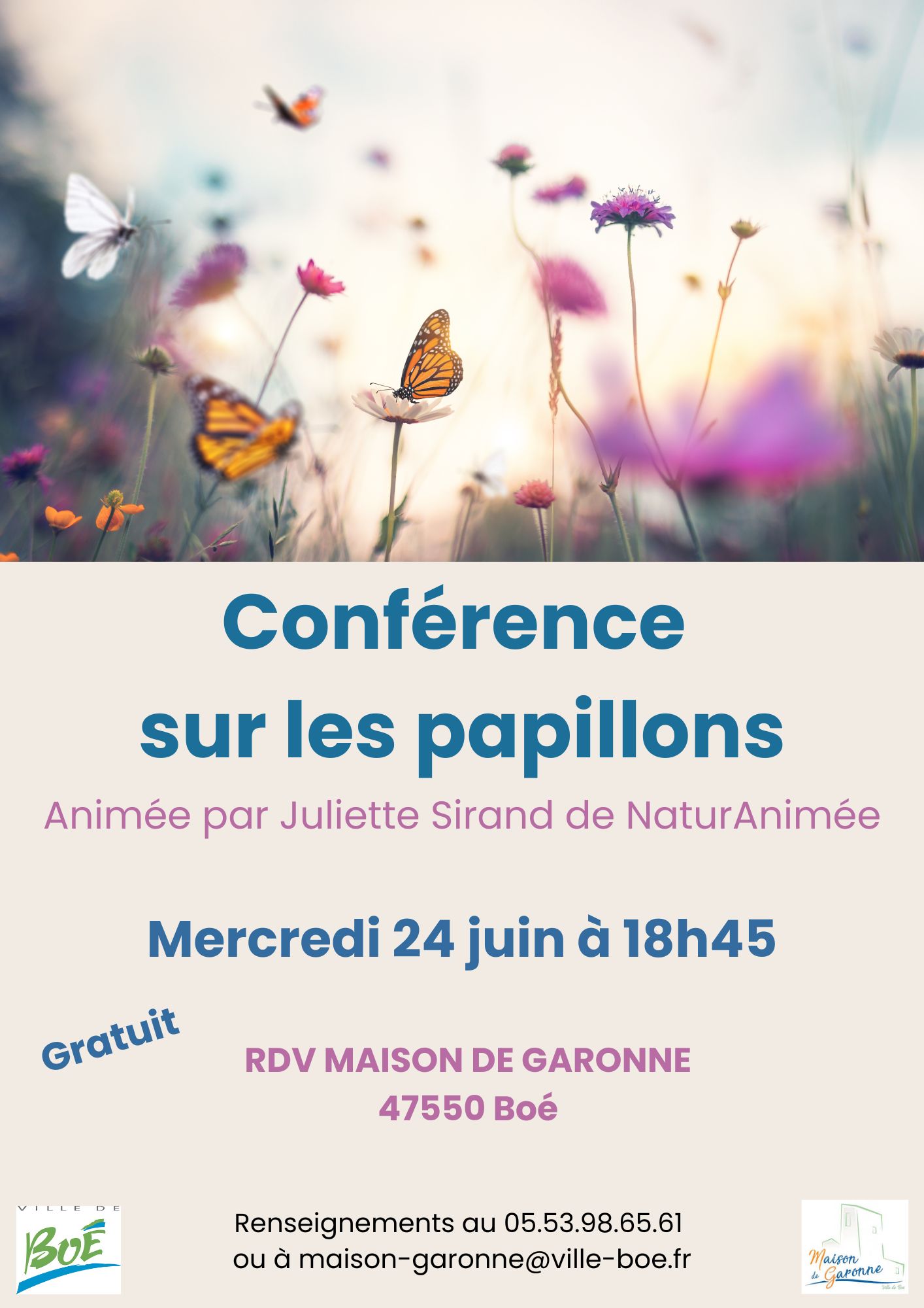 Conférence sur les papillons — visuel événement
